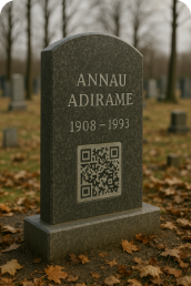 Современный памятник с QR-кодом